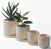 Décoration d'intérieur, fournitures de jardin, pots à fleurs en porcelaine émaillée pour l'intérieur et l'extérieur, trou de drainage, soucoupe, personnalisable, jardinière moderne de luxe