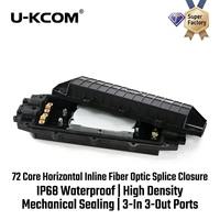 Prix usine Boîtier de raccordement horizontal pour fibres optiques 72 cœurs, étanche IP68, grande capacité, OEM