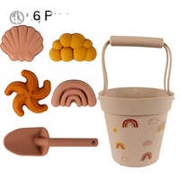Jouets de plage pour enfants en silicone, ensemble d'outils de jeu parent-enfant pour sable et eau, outils de dragage, pelle, seau, plage, transfrontalier TK 0-24