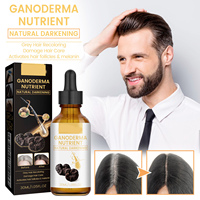 Essence capillaire au Ganoderma noir pour la repousse des cheveux, huile de spores de Reishi végétalienne naturelle pour hydrater et nourrir