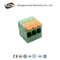 Bloc de bornes AOSI Spring DG22 66A 600V 10mm² Connecteur de câblage PCB vert