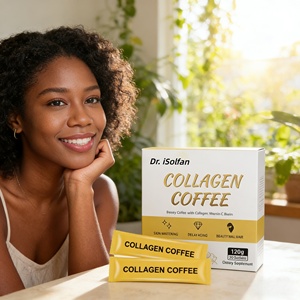 Café au Collagène Instantané Faible en Sucre pour la Santé des <span class=keywords><strong>Cheveux</strong></span> et des Ongles, Améliore l'Élasticité, Nourrit, Anti-rides, Éclaircit la Peau, Hydrate et Raffermit - Product Image 1
