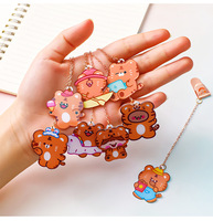Marcapáginas de Plástico Acrílico Reutilizable con Diseño de Tigre de Dibujos Animados, Venta al por Mayor, para Regalo de Estudiantes de Primaria