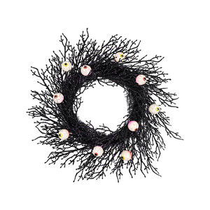 Good Selling Customized Black <b>Halloween</b> <b>Wreath</b> Christmas <b>Wreath</b> for Front <b>Door</b> <b>Halloween</b> <b>Wreath</b> - Product Image 1