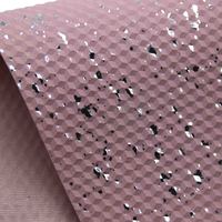 Tissu en vinyle PU écologique imperméable imprimé avec motif pailleté pour usage décoratif, épaisseur 1,0 mm