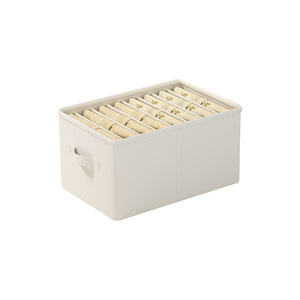 Clothing Storage <b>Box</b> Fabric Compartmentalized <b>Foldable</b> With Dividers For Wardrobe Drawer Bedroom Organization - Product Image 5