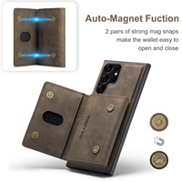 Étui de Carte de Crédit Antichoc 2 en 1 avec Portefeuille en Cuir Housse de Téléphone pour Samsung Galaxy S24 S25 S23 FE Ultra DG Ming