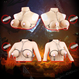 Quattro tipi di vendita a caldo prodotti per adulti SM morsetto per capezzolo con dispositivo di ritenuta due clip capezzolo morsetto Bondage per femmina - Product Image 1