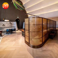 Cloison de séparation en acier inoxydable H6062 pour restaurant, écran de séparation en métal découpé sur mesure, séparateur de pièce décoratif intérieur