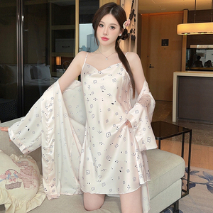 Camisón de mujer bonita de alta calidad, camisón, ropa de dormir, pijama de satén, <span class=keywords><strong>bata</strong></span> de seda, camisón Sexy para mujer, pijama para mujer - Product Image 2