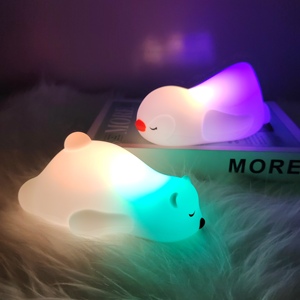 Nuovo Design Cute animal Multicolor Led Night Light Silicone Tap Control lampada da notte per bambini regali luce notturna per bambini baby <span class=keywords><strong>nurs</strong></span> - Product Image 1