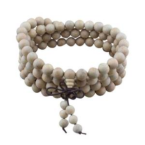 Pulsera de Oración Budista de Madera de Alcanfor con 108 Cuentas, 6-8mm, Redondas, Unisex, Joyería Naturalmente Fragante, Cuentas de Estilo Étnico - Product Image 4
