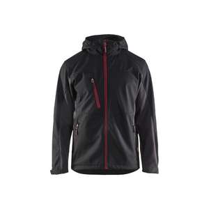 BLAKLADER - 475325169956XXL Veste Softshell avec capuche Noir/Rouge-VESTES DE TRAVAIL EAN 7330509689639 - Product Image 1