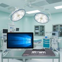 Ordinateur industriel embarqué tout-en-un sans ventilateur avec écran tactile de 21,5 pouces DC 12V pour le secteur médical et les laboratoires