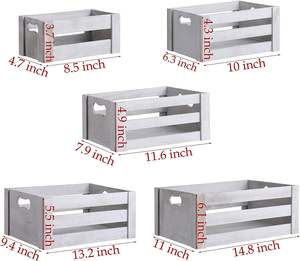 Caja de Madera Rústica para Almacenamiento, Estilo Antiguo, con Asa, Decoración del Hogar, Tamaño Personalizado, Color Marrón, Fabricación Europea OEM - Product Image 6