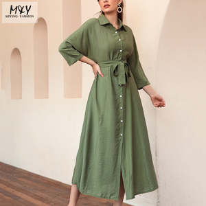 Wholesale 3 4 Sleeve Long Chiffon Dress V-Neck Design, Plus-Size Options |  Alibaba.com
