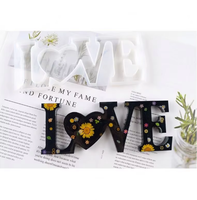 Moule en silicone Home Love pour lettres, moules en résine époxy pour l'artisanat en résine DIY, moule de coulée, décoration de la maison, outil de fabrication de bijoux