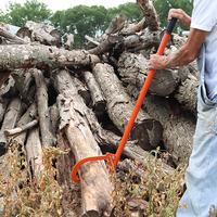 JH-Mech Steel Log Peavy Cant Hook 47 "Peavy Herramienta de registro Herramienta manual Cant Hook 47" Metal Log Lifter