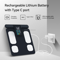 Balance de salle de bain numérique intelligente avec 8 électrodes Type de capteur électronique pour la mesure du poids jusqu'à 180kg Affichage numérique