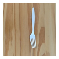 Couverts biodégradables à 100 % en PLA, couteau, fourchette et cuillère écologiques, compostables, vaisselle jetable de 6/7 pouces