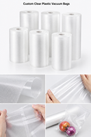 Sacs sous vide en nylon gaufré en stock, sacs de conservation sous vide pour aliments, sacs de conservation sous vide pour aliments, sacs de rangement pour aliments