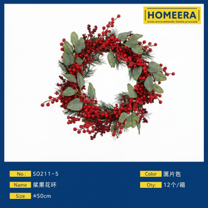 Confezione da 12 pezzi fatta a mano in PVC ghirlanda di natale H50cm per decorazioni per feste all'aperto e feste al coperto - Product Image 1