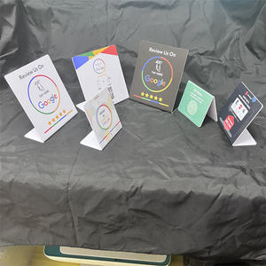 URL numérique intelligente et programmable double face <span class=keywords><strong>pliable</strong></span> Google Facebook Tiktok Support de <span class=keywords><strong>table</strong></span> pour médias sociaux Menu Nfc - Product Image 2