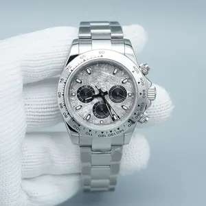 นาฬิกากลไก4130ขนาด40มม. ตัวเรือนเซรามิกของผู้ชายทำจากแก้วแซฟไฟร์กลไกจักรกลอัตโนมัติ - Product Image 5