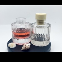 Flacon diffuseur de parfum en verre cylindrique rond de 100 ml avec bouchon en liège et impression sérigraphique, arrivée du fabricant de verre