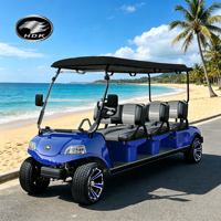Voiturette de golf électrique HDK Carrier 6F pour six passagers, avec espace pour les pieds spacieux et conduite silencieuse, idéale pour les trajets en campus universitaire
