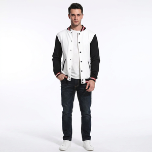 Top Sale <b>Men's</b> Varsity <b>Jacket</b> in Unique Style Custom Logo Stand Collar <b>Canvas</b> Fabric CollegeBaseballjacket <b>for</b> <b>men</b> - Product Image 1