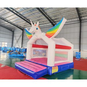 Château gonflable licorne arc-en-ciel, animal magique fantastique, pour enfants, filles, fêtes, extérieur, <span class=keywords><strong>location</strong></span> commerciale - Product Image 2