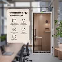 Cabine téléphonique insonorisée à installation facile, pour bureau, salle de réunion, avec système de ventilation et prises électriques