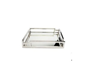 Best Selling Copper Antique Metal With Golden Handle Serving Tray for Table Decoration <b>Hotel</b> <b>Supply</b> Serving Trays - Product Image 6