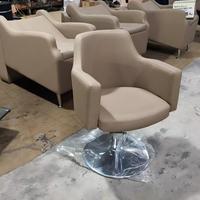 Equipo de Peluquería, Silla de Salón de Cuero Marrón para Barbería, Muebles de Estilismo, Sillas de Barbero para Estilistas de Belleza