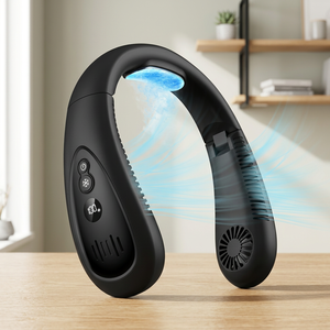 Ventilador de Cuello Plegable de Plástico con Pantalla en Inglés, Recargable por USB, Portátil, para Uso Doméstico y Exterior, Novedad 2026 - Product Image 2