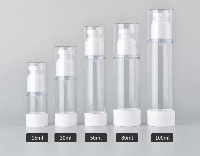 ขวดใส + ฝาโลชั่นแบบแบน