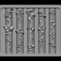 Moule en silicone 3D professionnel, nouveau design, modèle de sculpture de nœuds pour nail art, transparent, pour bijoux et artisanat DIY