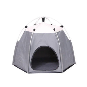 Tenda desain baru tenda hewan peliharaan semi-tertutup portabel, tenda anjing kucing anjing tahan lama dapat dilepas - Product Image 4