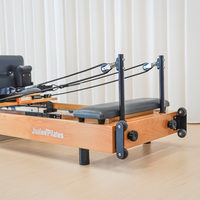 Reformer de Pilates pliable en bois de haute qualité, en bois d'érable et de chêne, pour la maison ou le studio, avec lit de base et emballage en boîte en bois