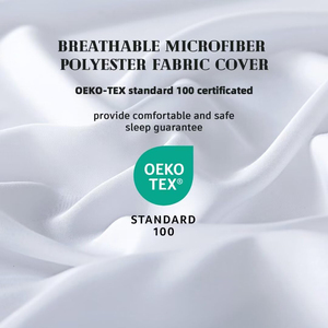 <span class=keywords><strong>Couette</strong></span> <span class=keywords><strong>de</strong></span> luxe en microfibre blanche écologique moderne rafraîchissante toutes saisons pour lit Queen et King Size - Product Image 2
