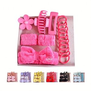 Wholesale Custom Logo Hair Tie Sets with Face Wash Clips for Welcome <b>Gifts</b> - Product Image 4