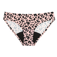 Culotte menstruelle et d'incontinence pour femme, grande taille, 4 couches, imprimé léopard, anti-fuite