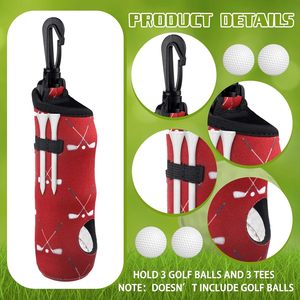 Porta Pelotas de Golf Personalizado, Bolsa de Neopreno para Pelotas de Golf, Bolsa de Transporte Portátil para Mujer, Bolsa con Clip para Cinturón y Llavero, Regalos para Golfistas - Product Image 5
