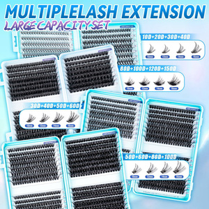 Kit de Cils en Grappes Volumineux en Gros, Extensions de Cils Synthétiques Épaisses pour un Volume Intense, Kit DIY GZ RTS, Commande Mixte en Gros - Product Image 3