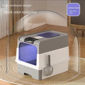 Grand <span class=keywords><strong>bac</strong></span> <span class=keywords><strong>à</strong></span> <span class=keywords><strong>litière</strong></span> autonettoyant rechargeable pour <span class=keywords><strong>chat</strong></span> Toilette de grande capacité entièrement fermée - Product Image 3