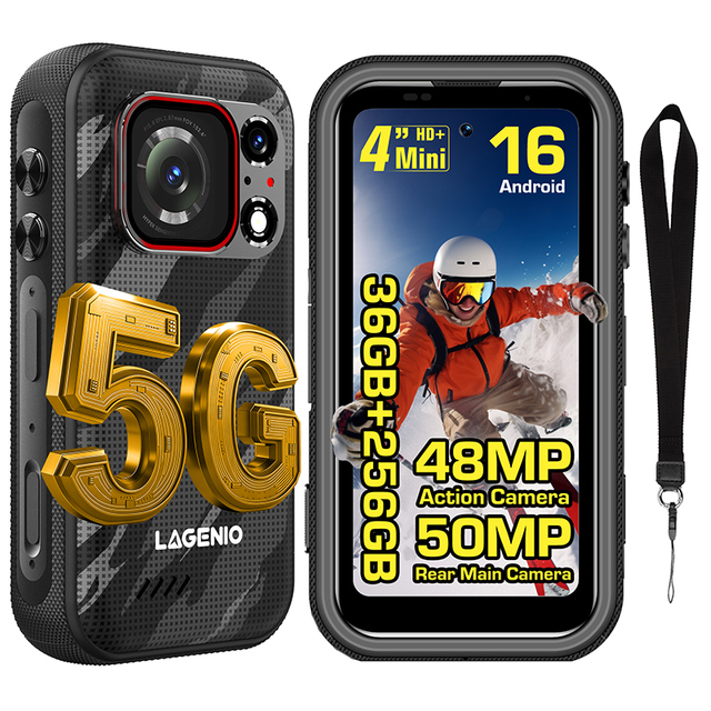 Factory Wholesale LAGENIO Eagle Pro 5G Rugged Smartphone 32MP+50MP+48MP Action Camera 4K EIS Fingerprint GSM LTE 36GB+256GB