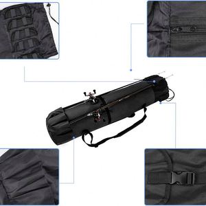 Échantillon gratuit : Sac de transport en toile pour canne à pêche avec porte-canne, sac organisateur pour cannes et moulinets, sac de rangement pliable pour matériel de pêche - Product Image 6