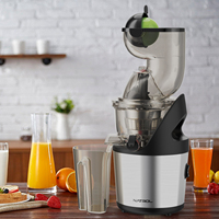 Huishoudelijke elektrische multifunctionele compacte design efficiënte handige stille slowjuicer met lage snelheid en koude persing van roestvrij staal