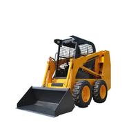 Gratis pengiriman Cina roda trek CE/EPA selip Mini Steer Loader dengan ember Trencher Rotary plug